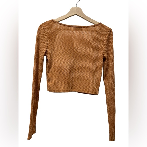 New! Ten sixty Sherman long sleeve ribbed cropped top shirt, size small - Picture 3 of 6